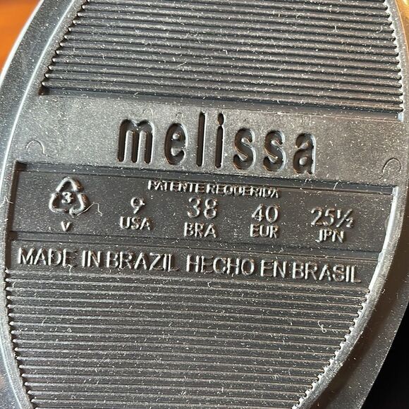 Melissa Size 9 Ultragirl Basic Solid Black Peep toe Shoes - Picture 7 of 9